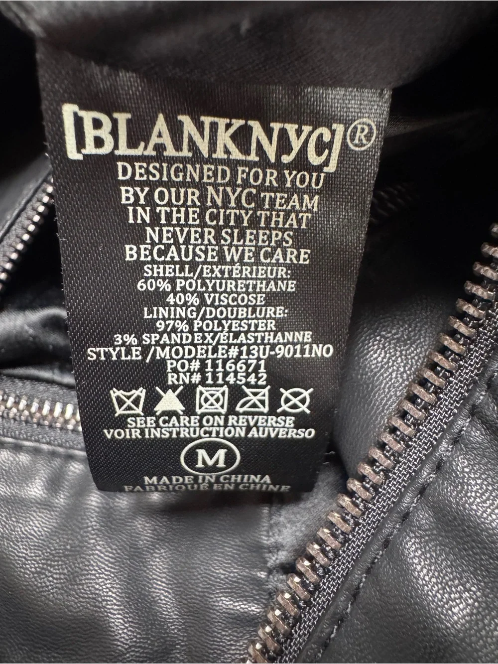 Blank NYC asymmetrical zip